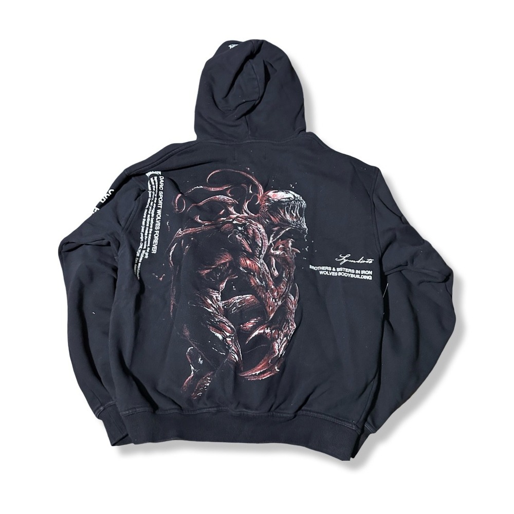 Darc Sport Hoodie Mens S Black Excellent Symbiote Carnage Wolves Forever Workout